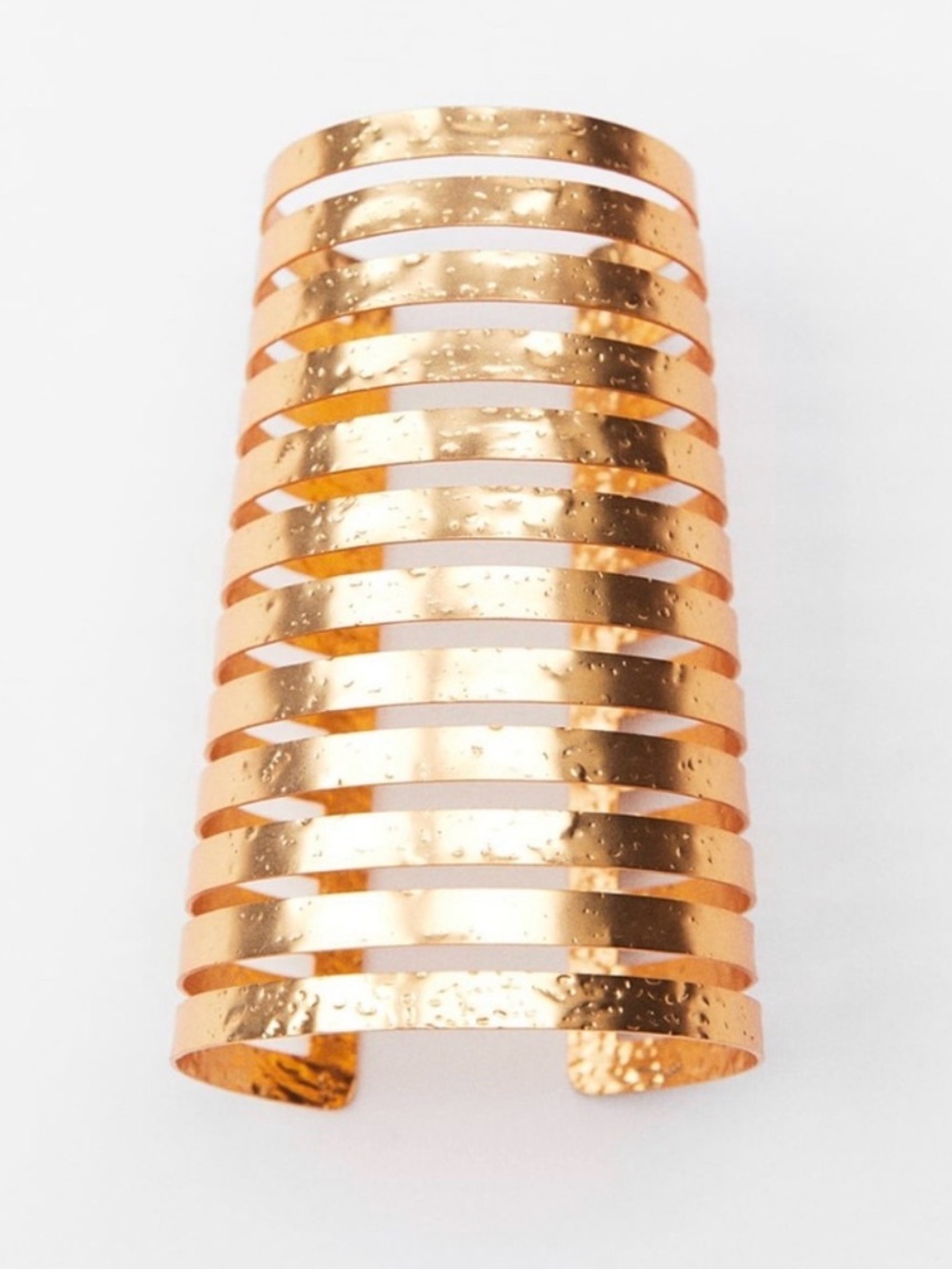 Zara limited edition metallic wide bracelet in golden